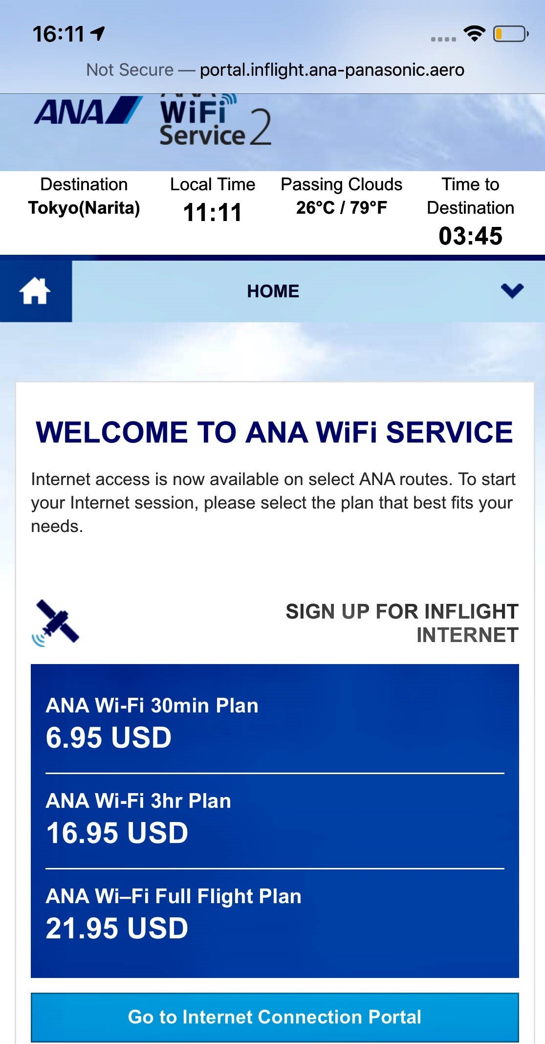 WIFI tariff