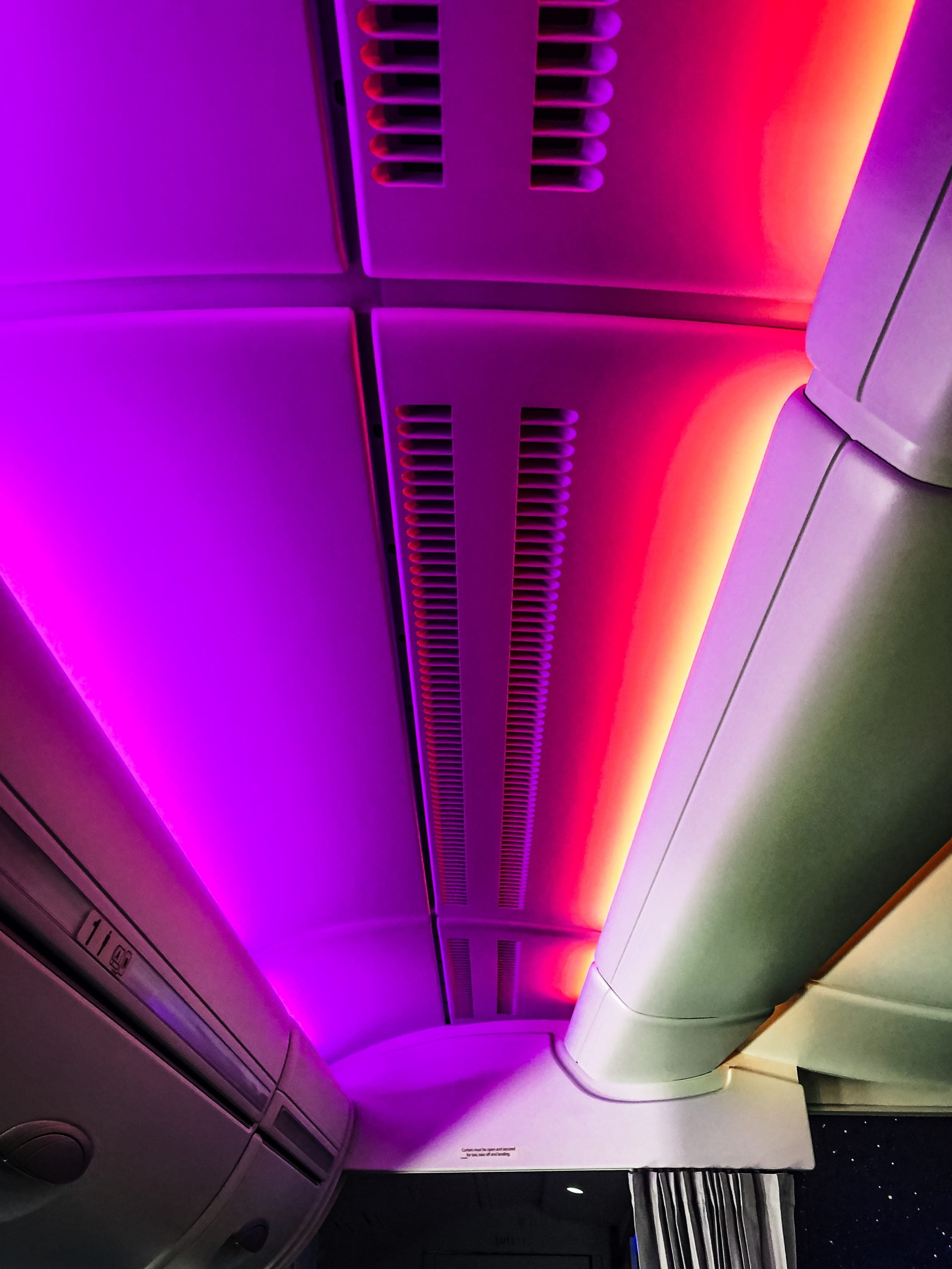 ANA A380 First Class Cabin Mood Lighting
