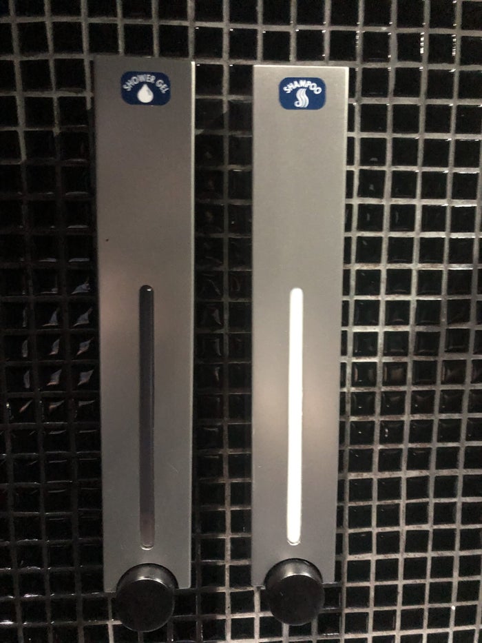 Korean Air business class lounge shower toiletries