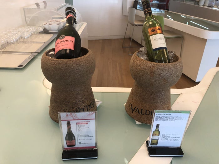 Korean Air business class wine selection
