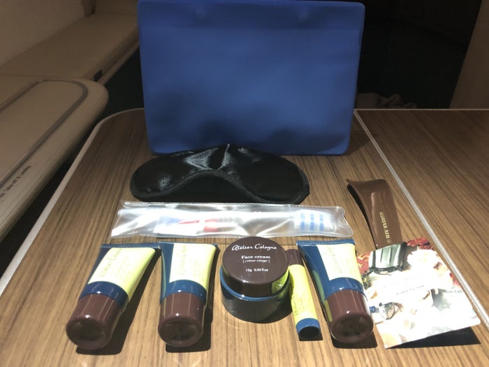 Korean Air first class amenity kit