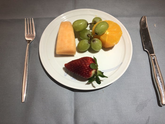 Korean Air first class fruit