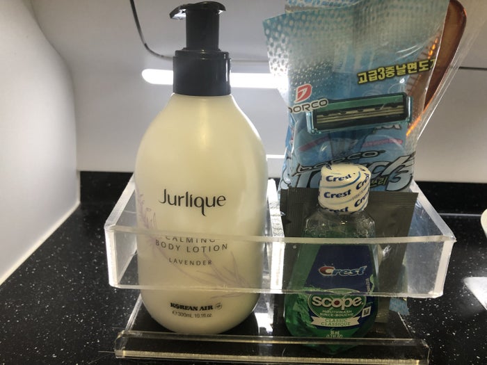 Korean Air First Class Lavatory Amenities