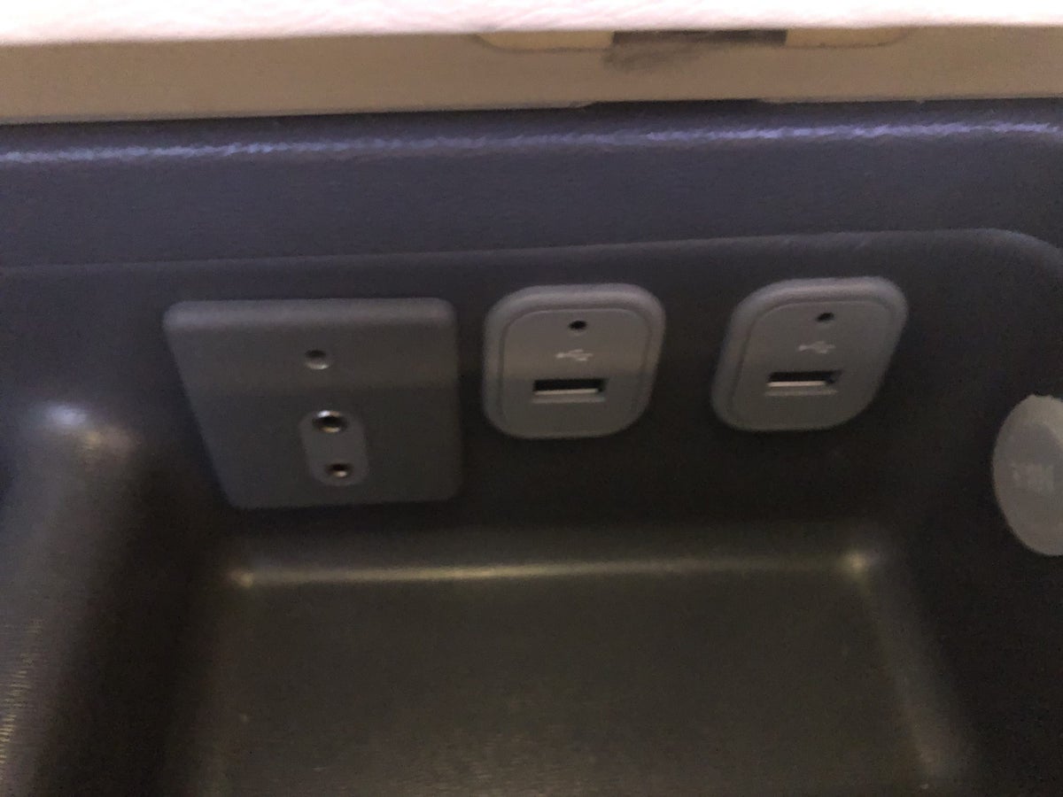 Korean Air first class power sockets