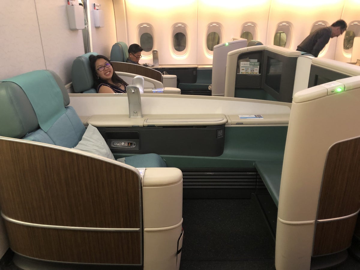Korean Air first class seat landscape