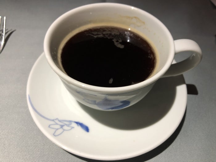Korean Air first class second meal americano