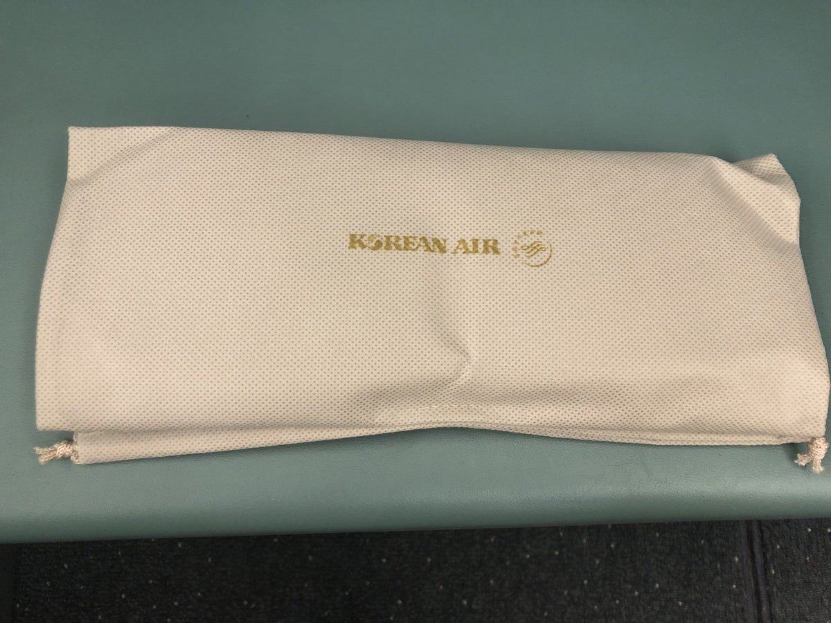 Korean Air first class slippers bag