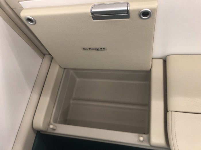 Korean Air first class storage compartment 1