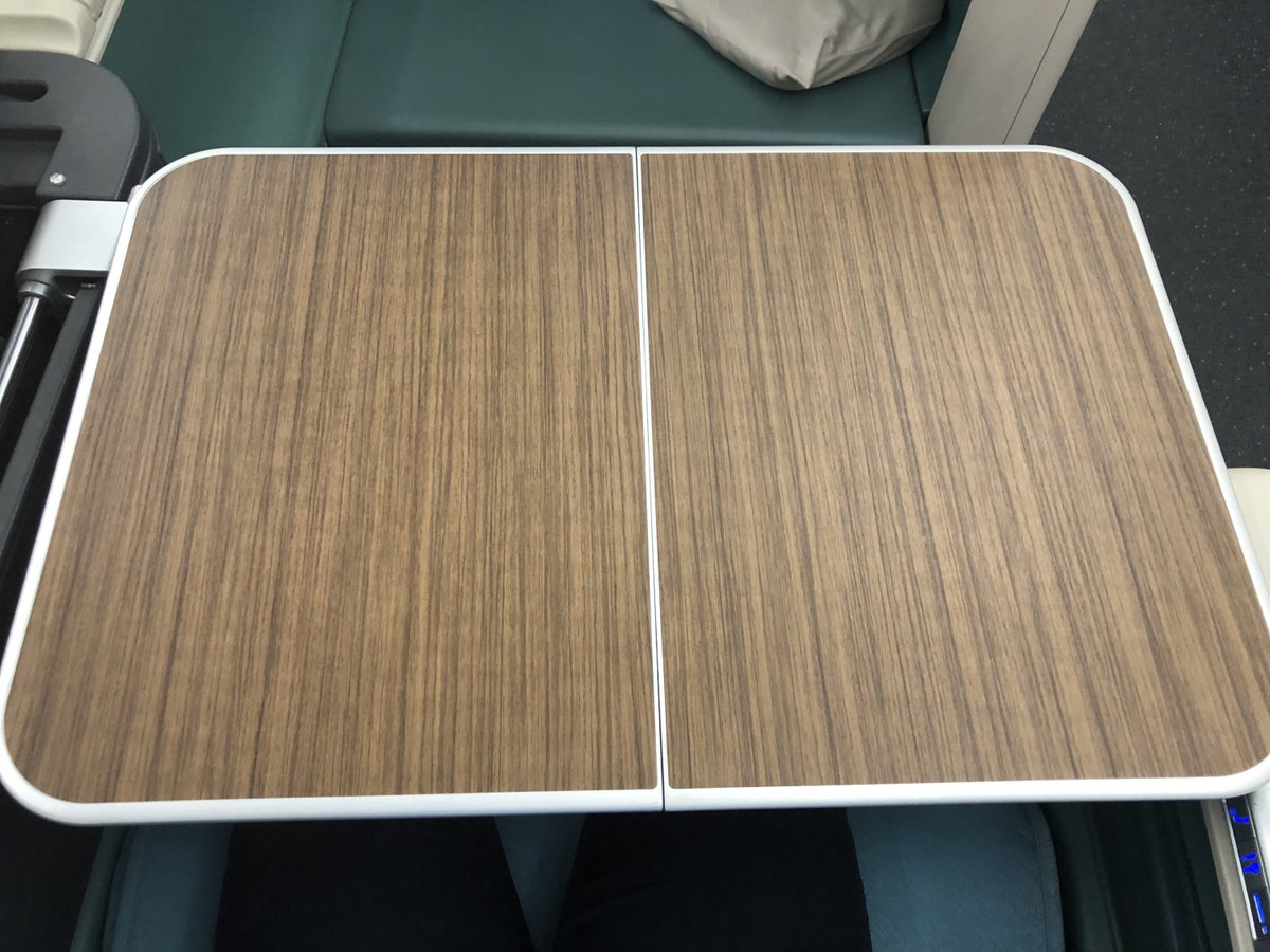 Korean Air first class tray table