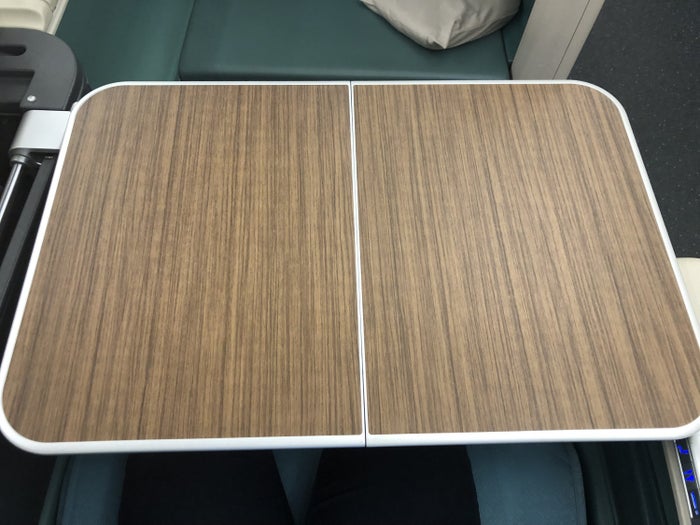 Korean Air first class tray table