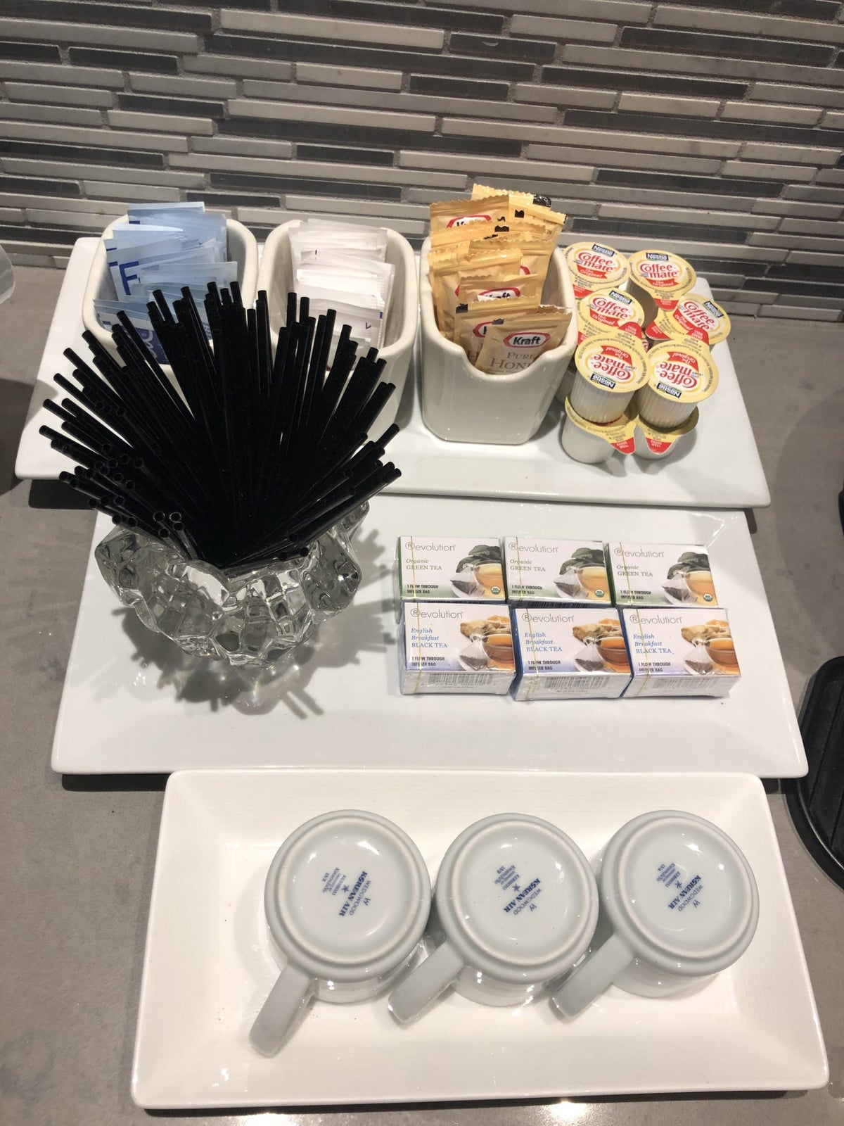 Korean Air lounge tea offerings