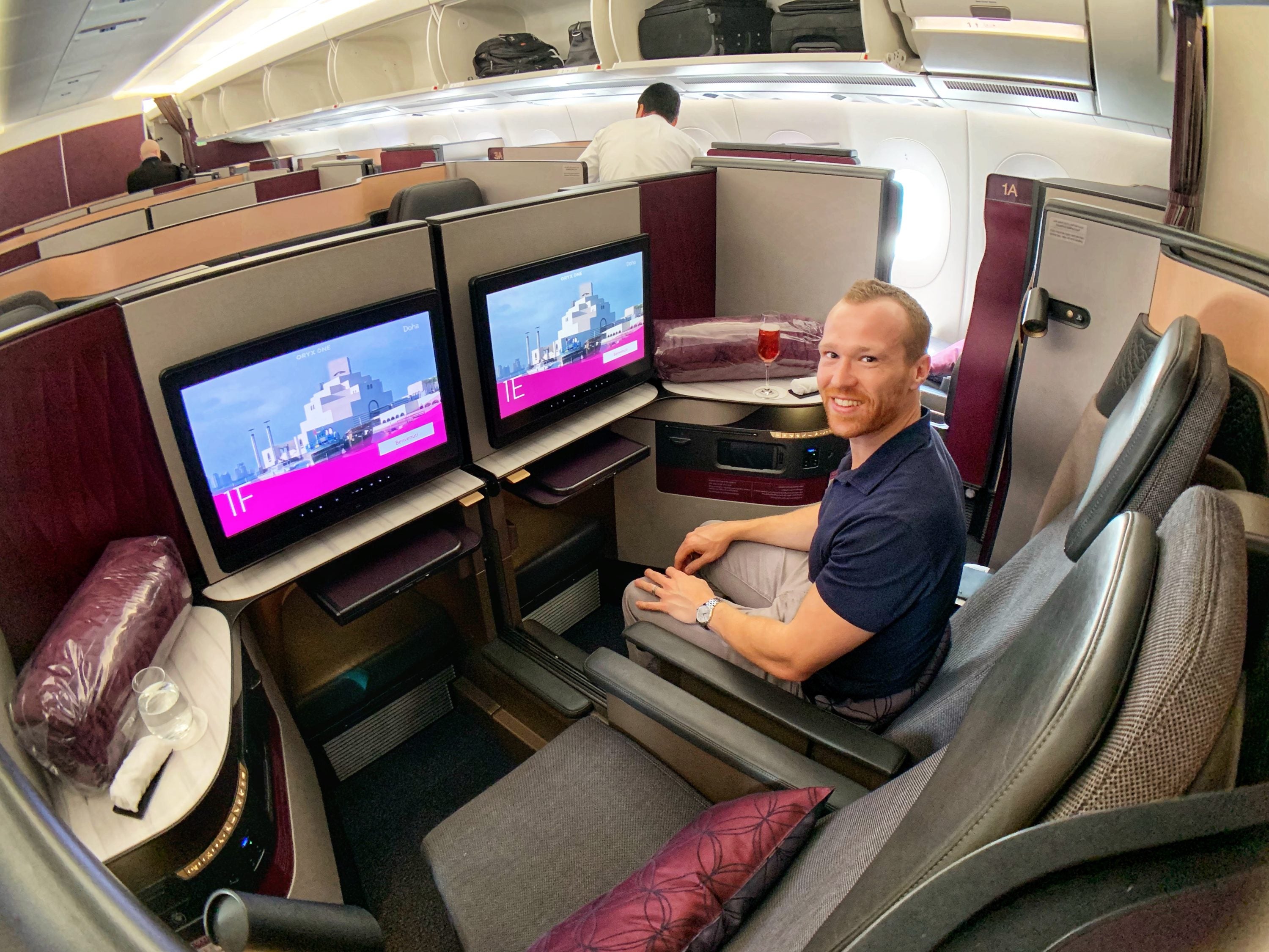 Qatar QSuites A350, DOH to MLE, Alex Miller of Upgraded Points