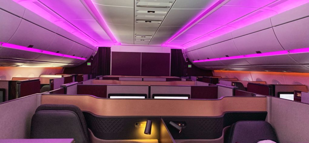 Qatar QSuites A350 Lighting