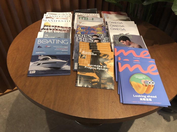 The Pier, First at Hong Kong International Airport dining room literature