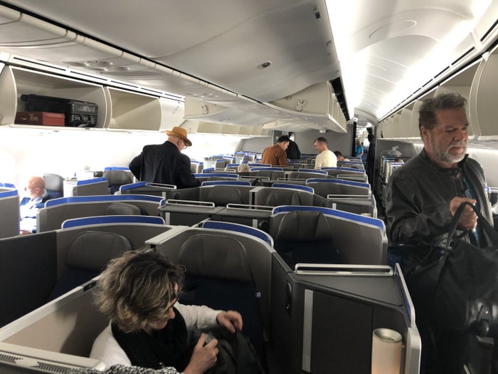 United Polaris 787-10 front cabin view