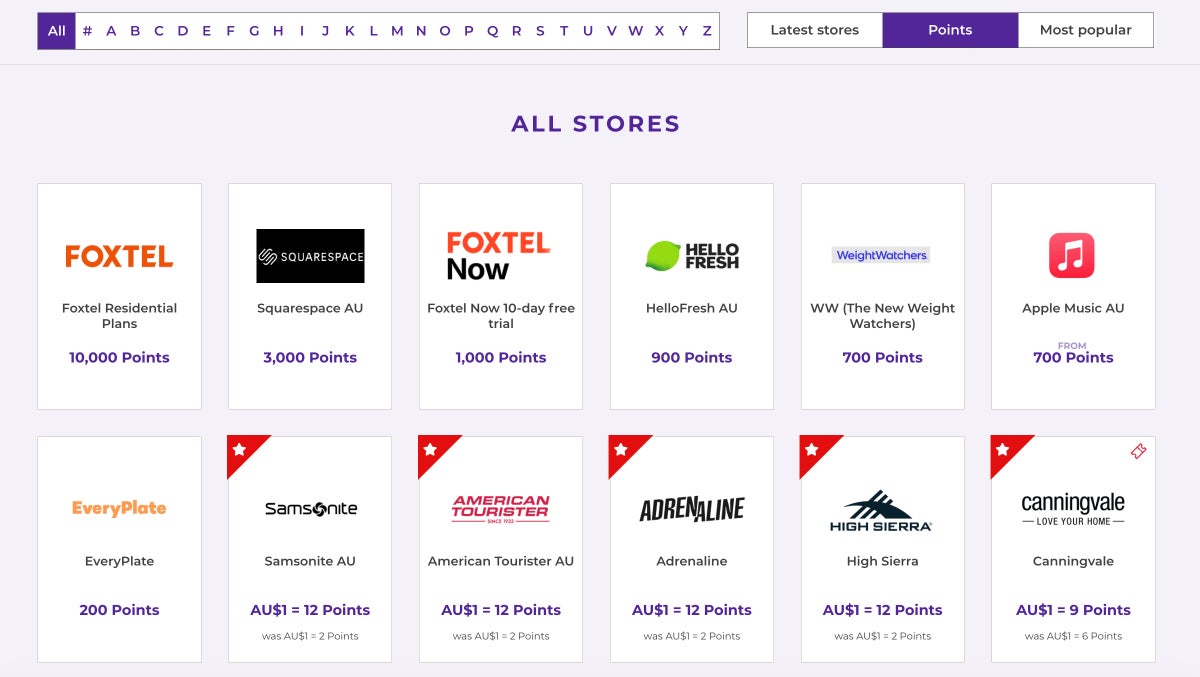 Virgin velocity shopping protal stores