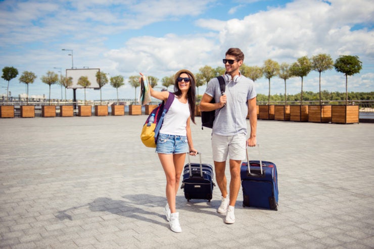Couple at airport
