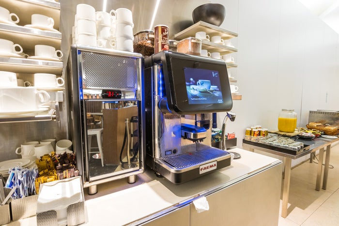 Qantas Business Lounge Sydney Coffee Machine