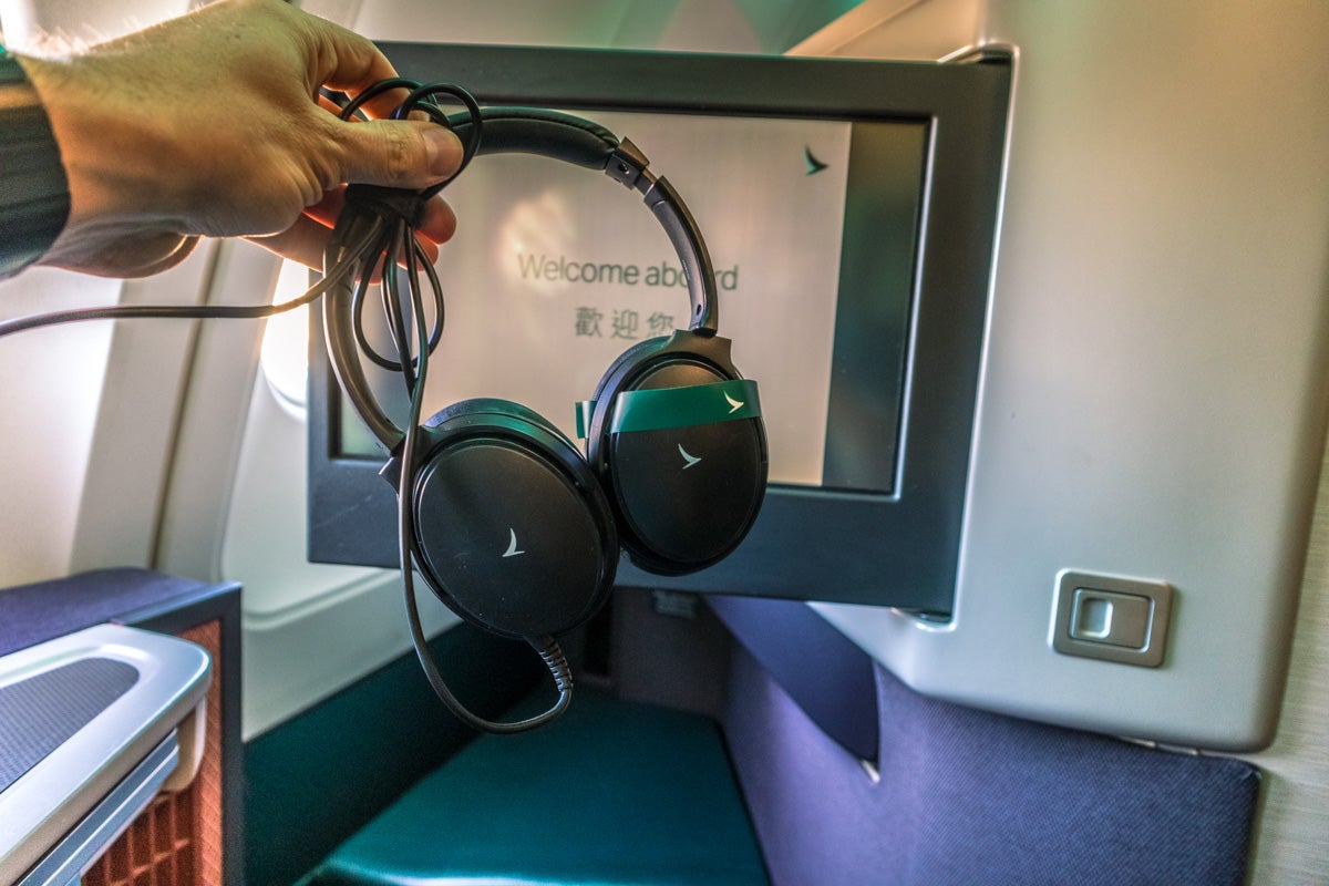Cathay Pacific Airbus A330 Business Class Headphones