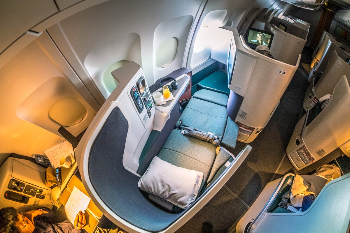 Cathay Pacific Airbus A330 Business Class Bed