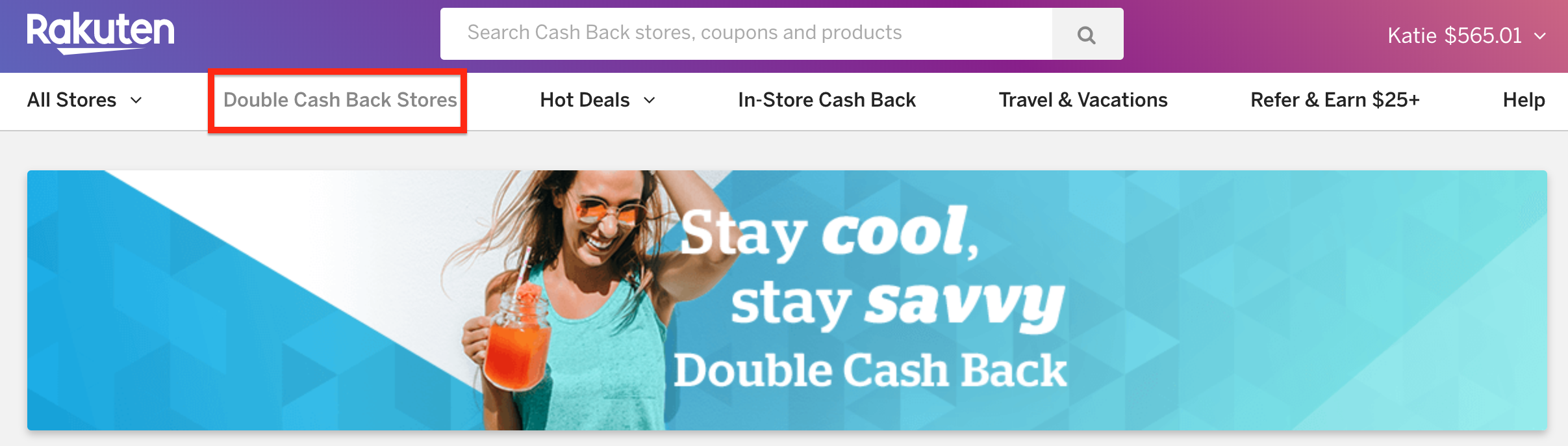 Double Cash-Back Stores