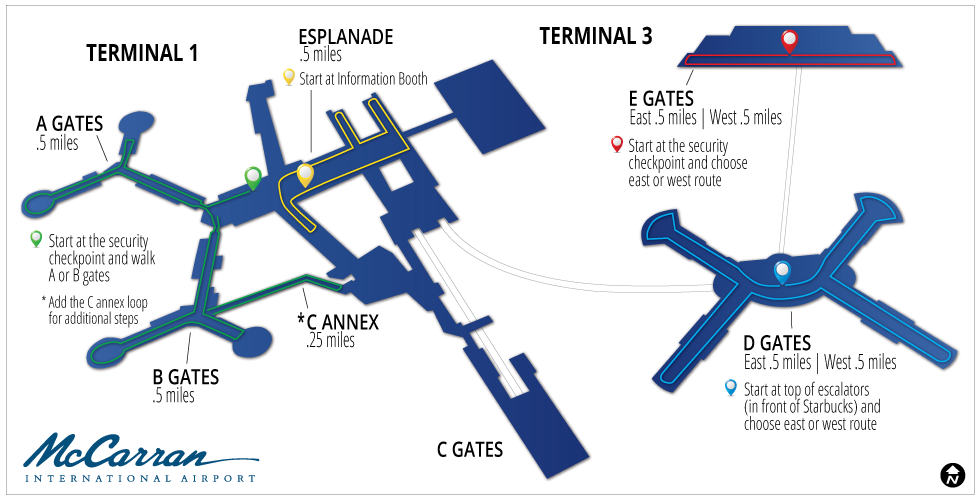 southwest airlines las vegas airport terminal map