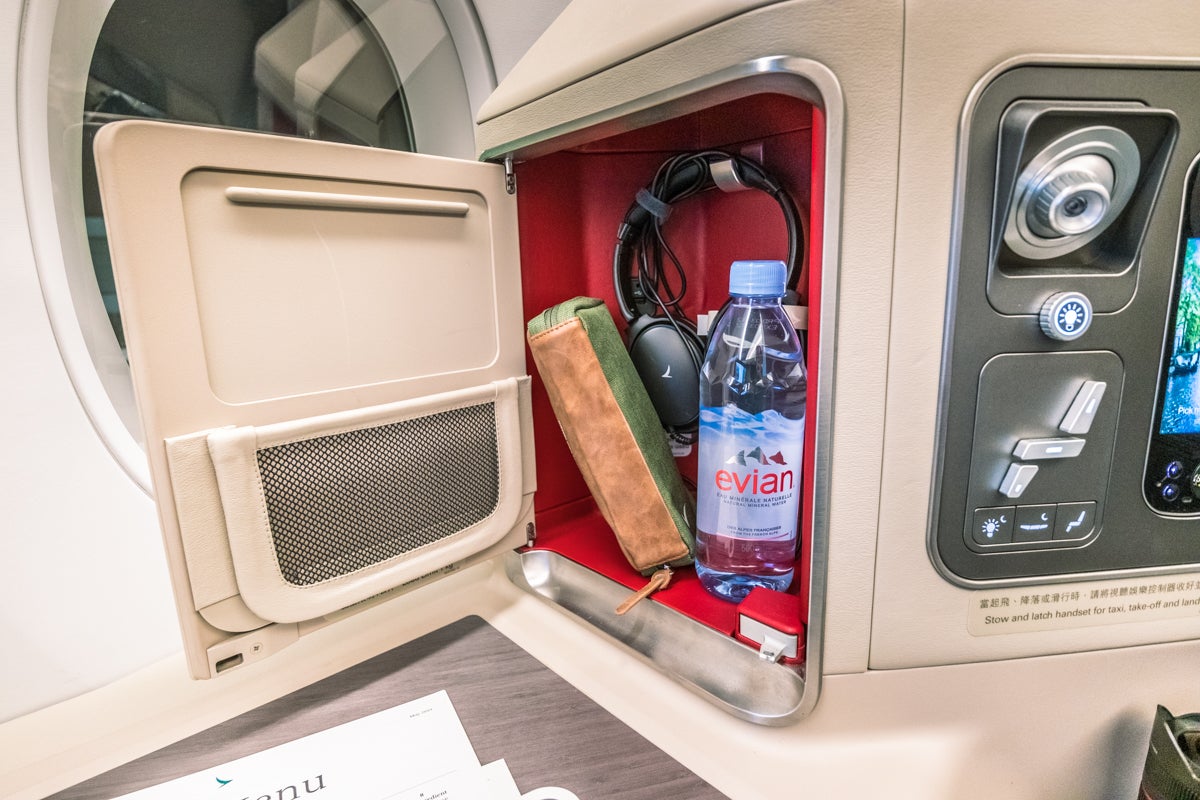 Cathay Pacific Airbus A350 Business Class Storage Compartment