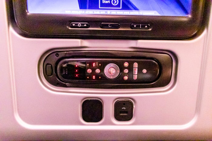 Virgin Australia Boeing 777 Premium Economy seatback IFE system