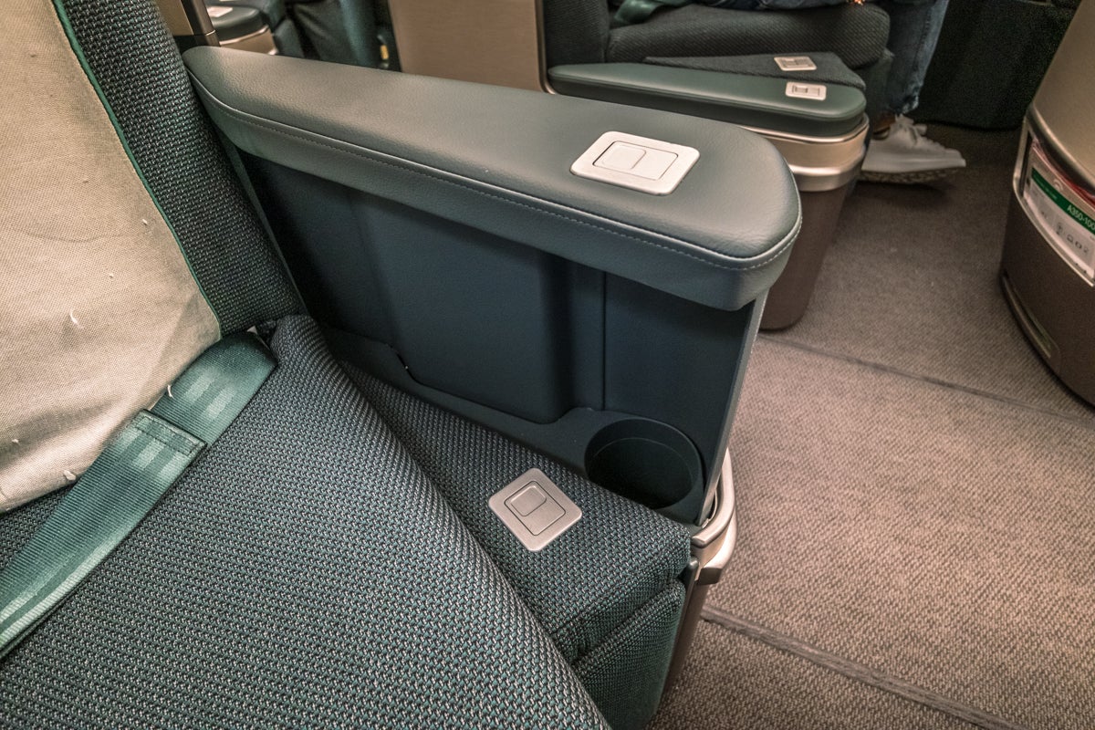 Cathay Pacific Airbus A350 Business Class Raised Armrest