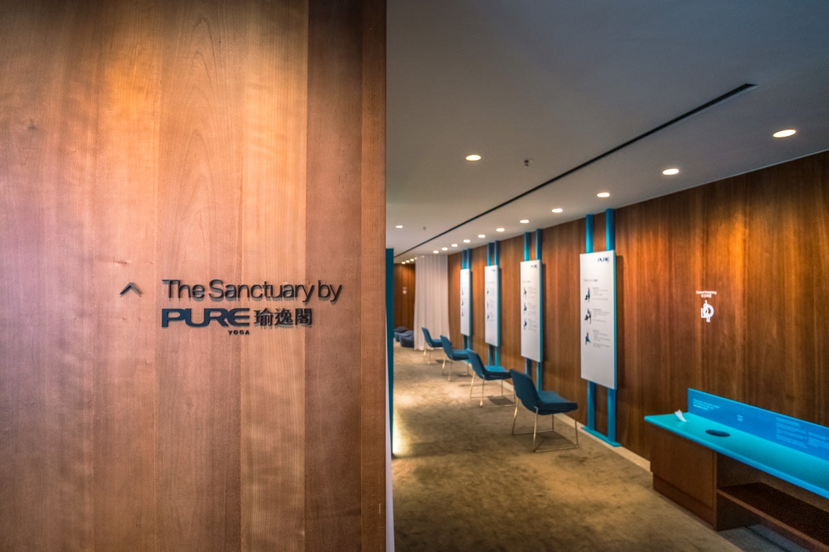 Cathay Pacific Lounge Hong Kong - The Pier - Sanctuary by Pure Yoga