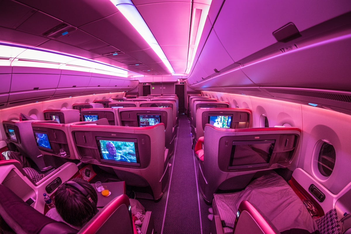 Singapore Airlines Airbus A350 Business Class - Mood Lighting