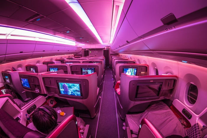 Singapore Airlines Airbus A350 Business Class – Mood Lighting Singapore Airlines Airbus A350 Business Class