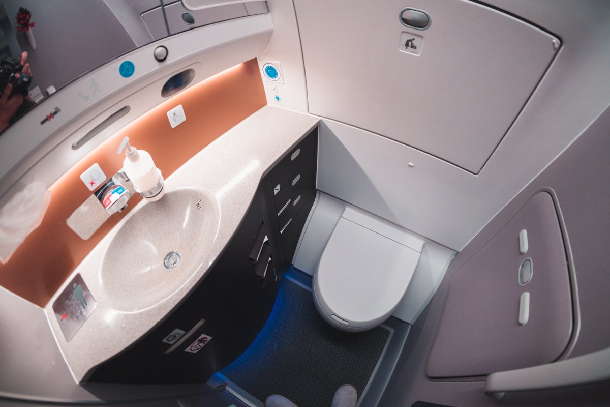 Singapore Airlines Airbus A350 Business Class - Bathroom