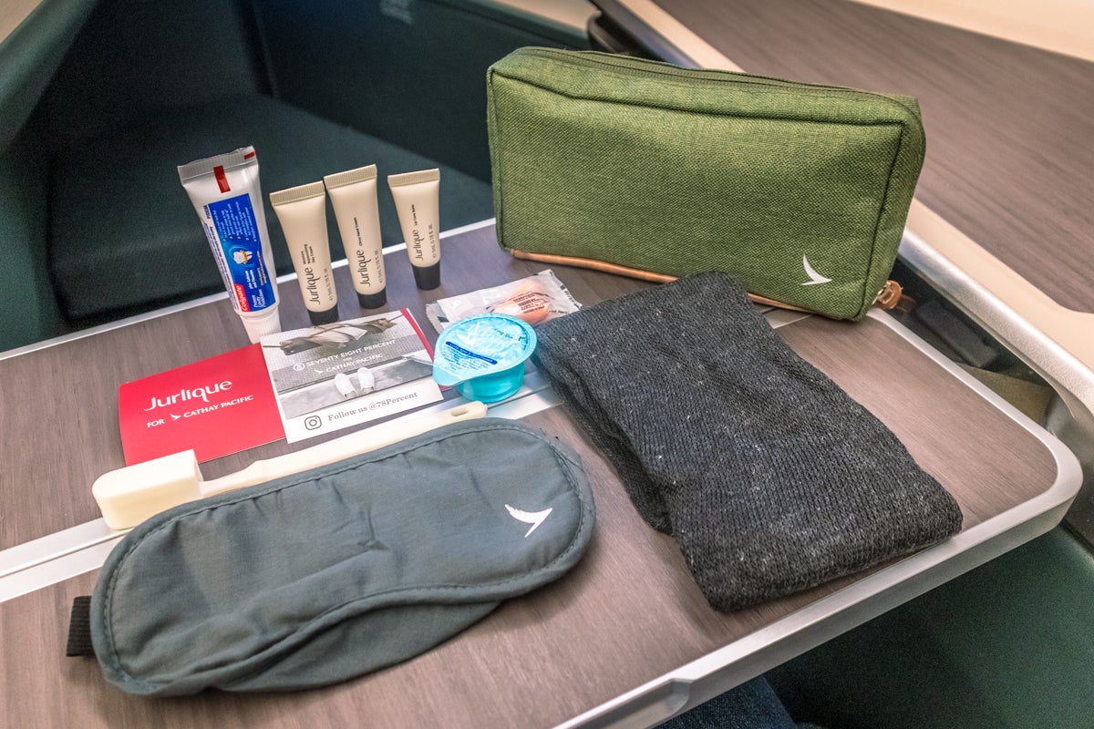 Cathay Pacific Business Class Amenity Kit Contents