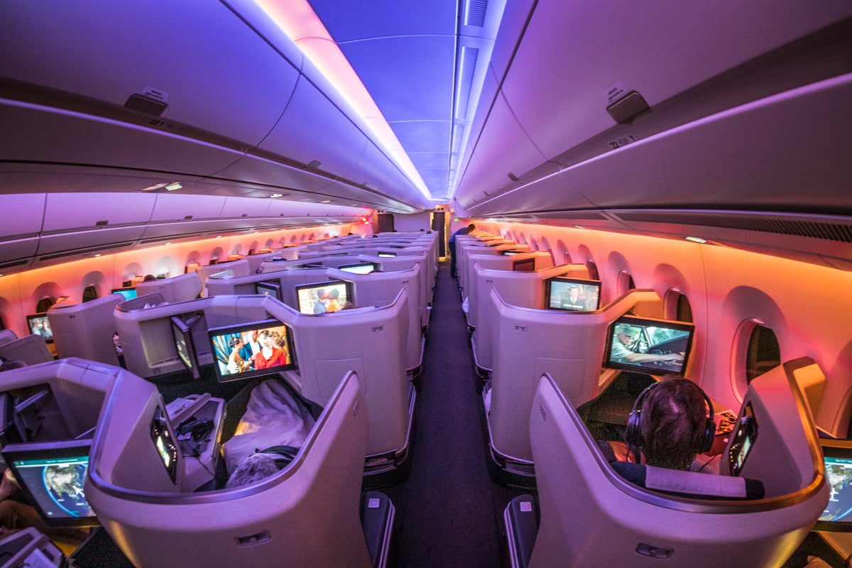 Cathay Pacific Airbus A350 Business Class LED Mood Lighting