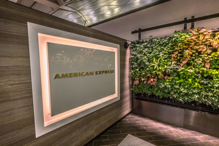 American Express Centurion Lounge Hong Kong - Green Wall Centurion Lounge Hong Kong