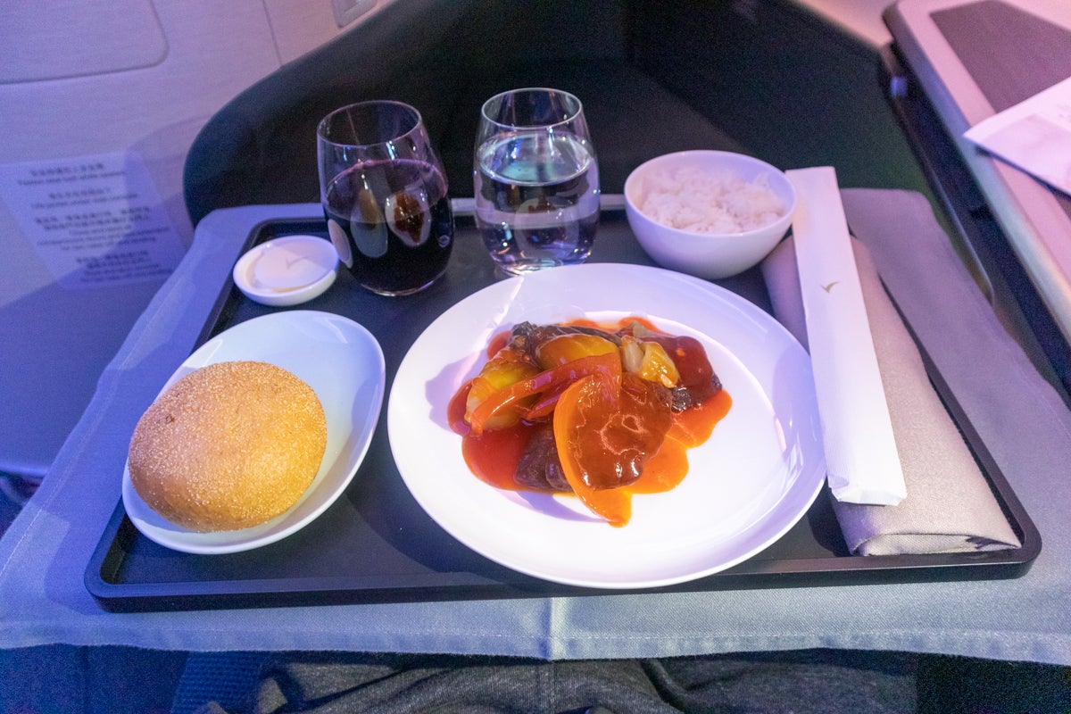 Cathay Pacific Business Class New Supper Service