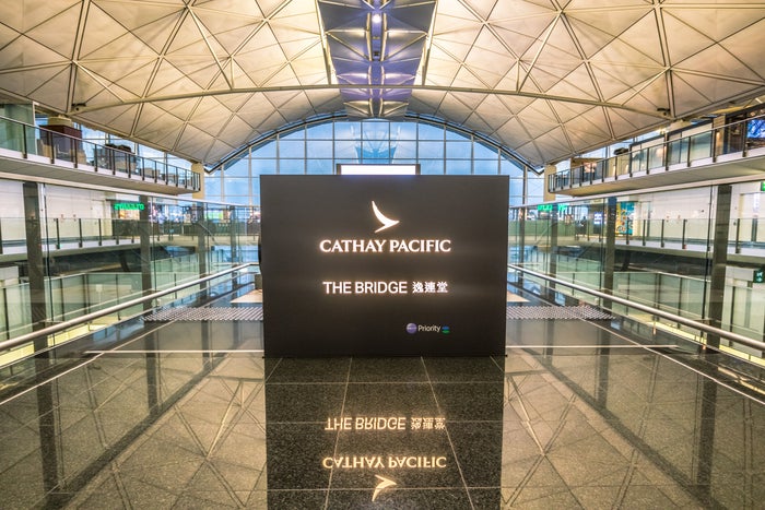 Cathay Pacific Lounge Hong Kong - The Bridge - Entrance Sign