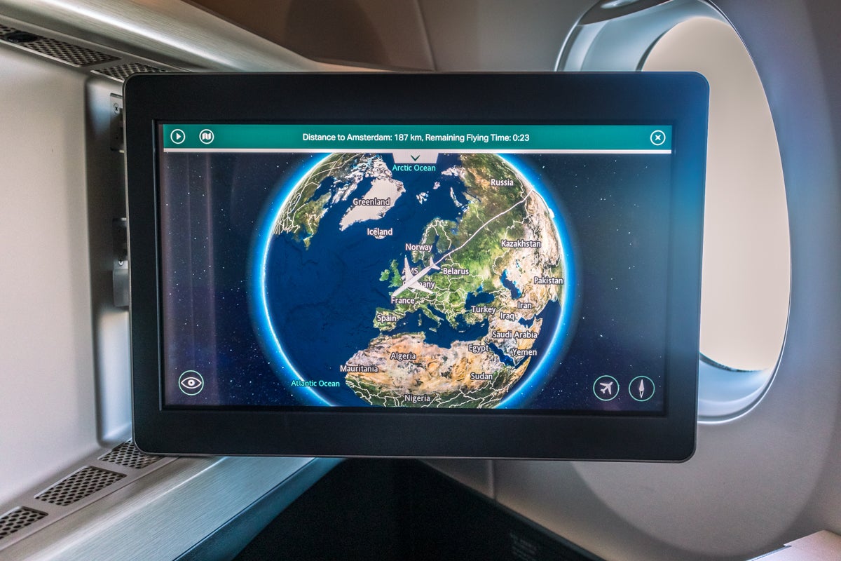 Cathay Pacific Airbus A350 Business Class IFE Interactive Map