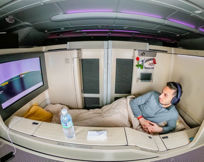 Asiana Airlines A380 First Class Flat bed - Cherag Dubash