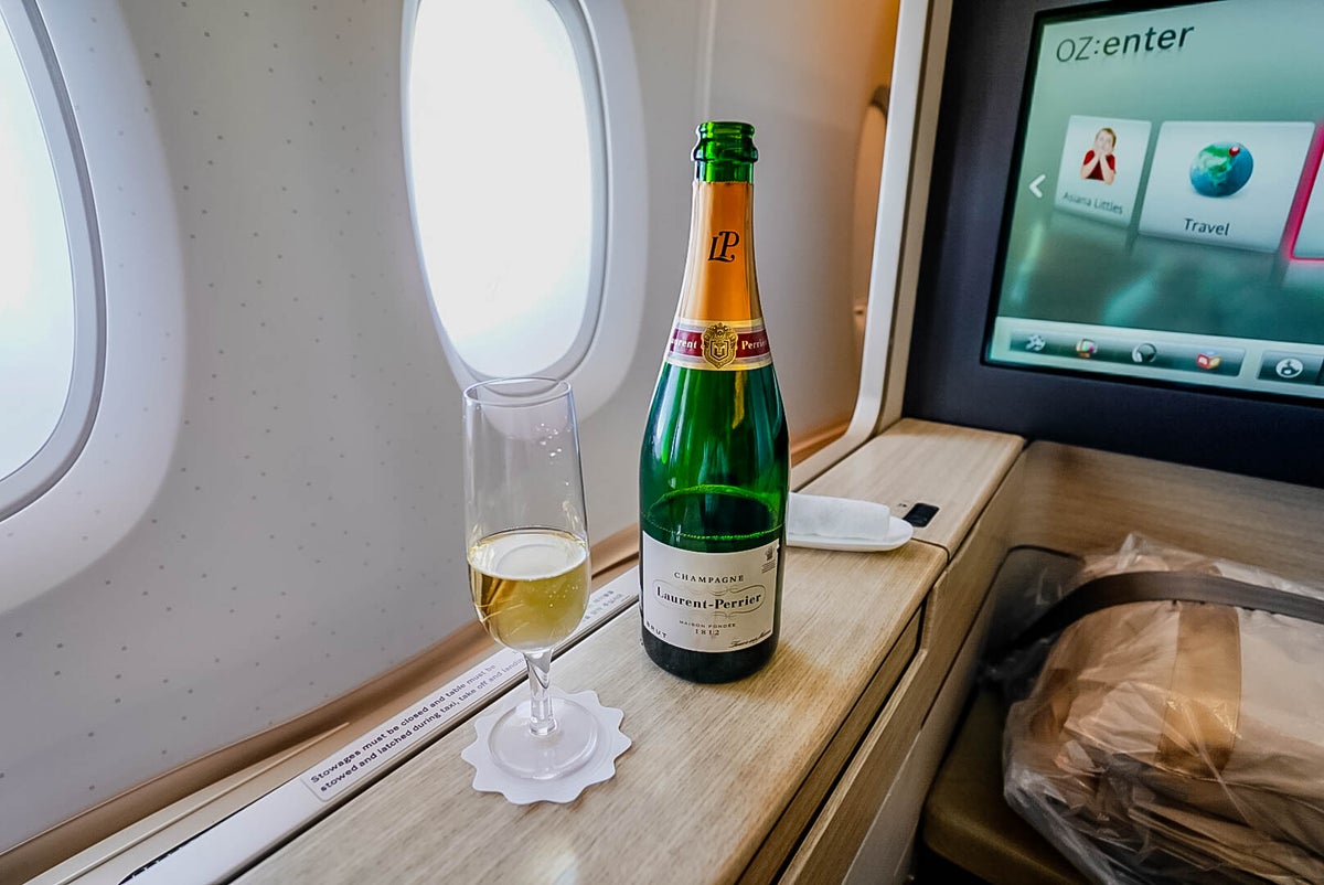 Asiana Airlines A380 First Class Laurent Perrier - Cherag Dubash