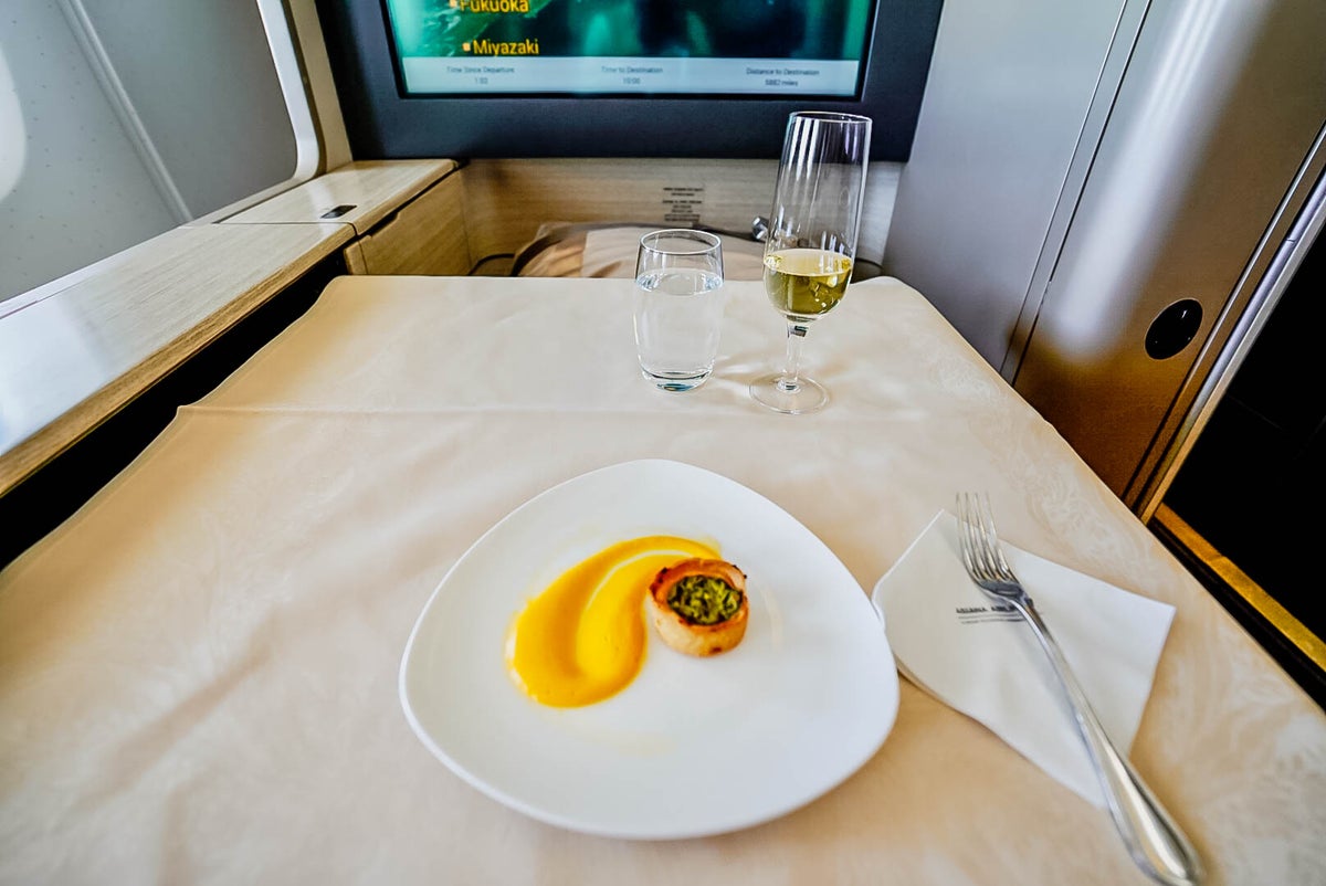 Asiana Airlines A380 First Class Lunch Starter - Cherag Dubash