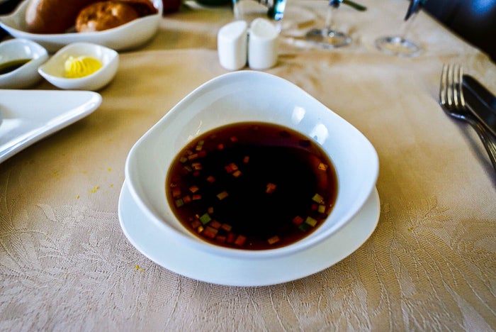 Asiana Airlines A380 First Class Soup Cherag Dubash