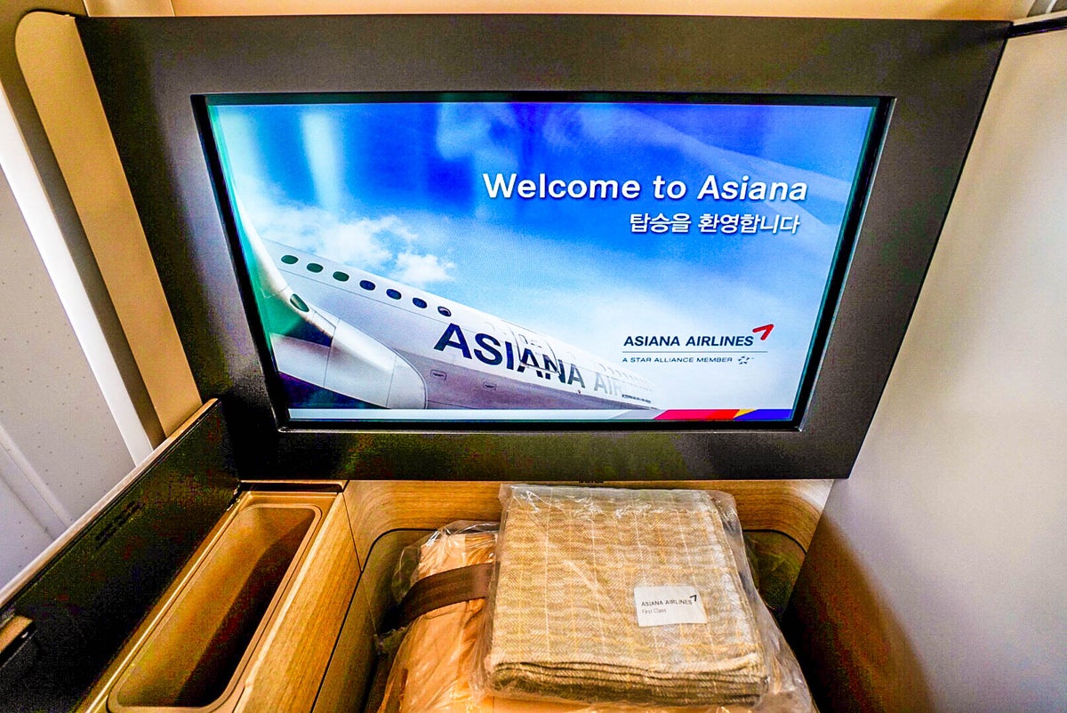 Asiana Airlines A380 First Class TV Monitor - Cherag Dubash