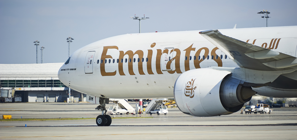 Emirates 777 At PRG Airport