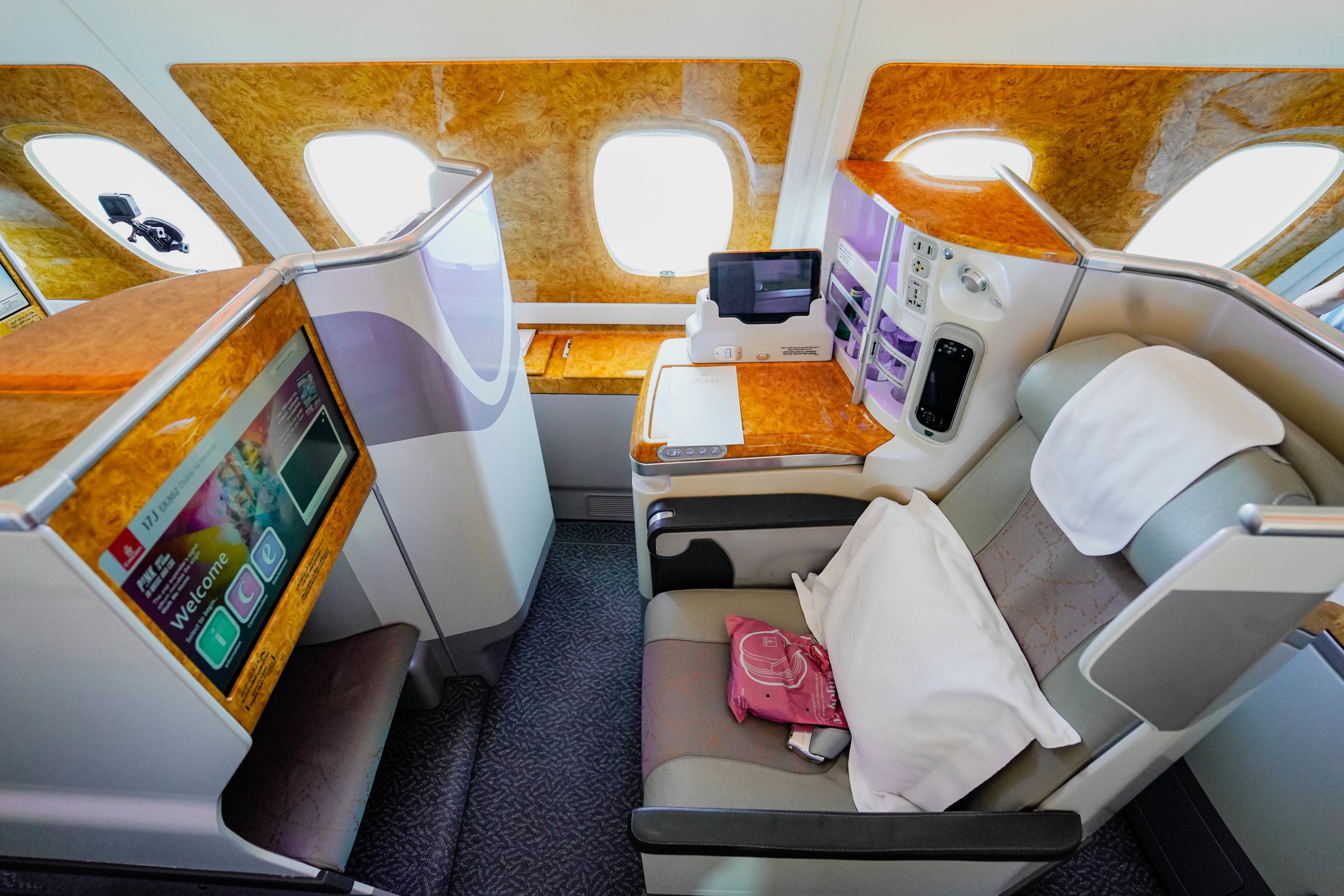 Emirates A380 Business Class Aisle Seat