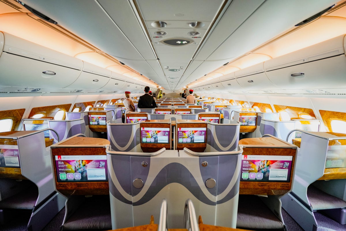 Emirates A380 Business Class Cabin