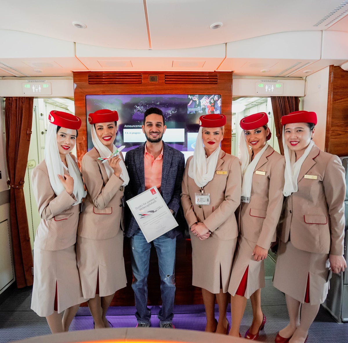 Emirates Inaugural World's Shortest A380 Flight Cherag Dubash