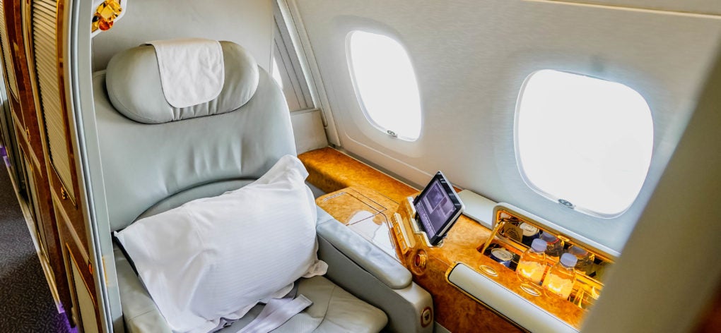 Emirates Inaugural World's Shortest A380 First Class Window Suite Cherag Dubash