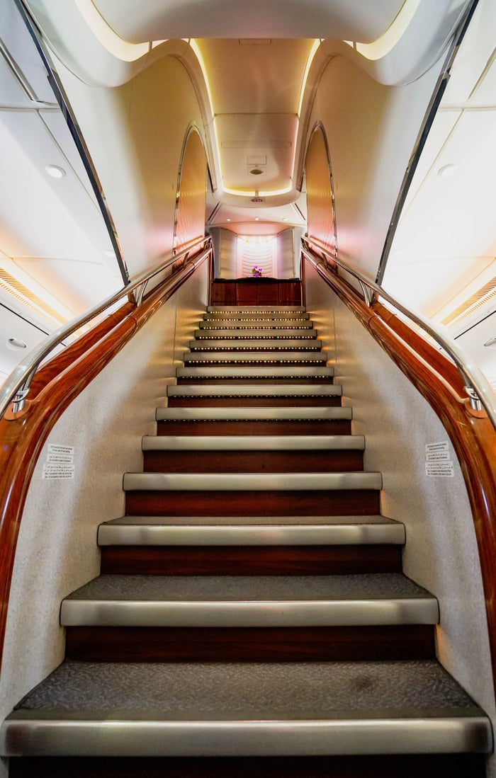 Emirates A380 Flight Stairs to Upper Deck